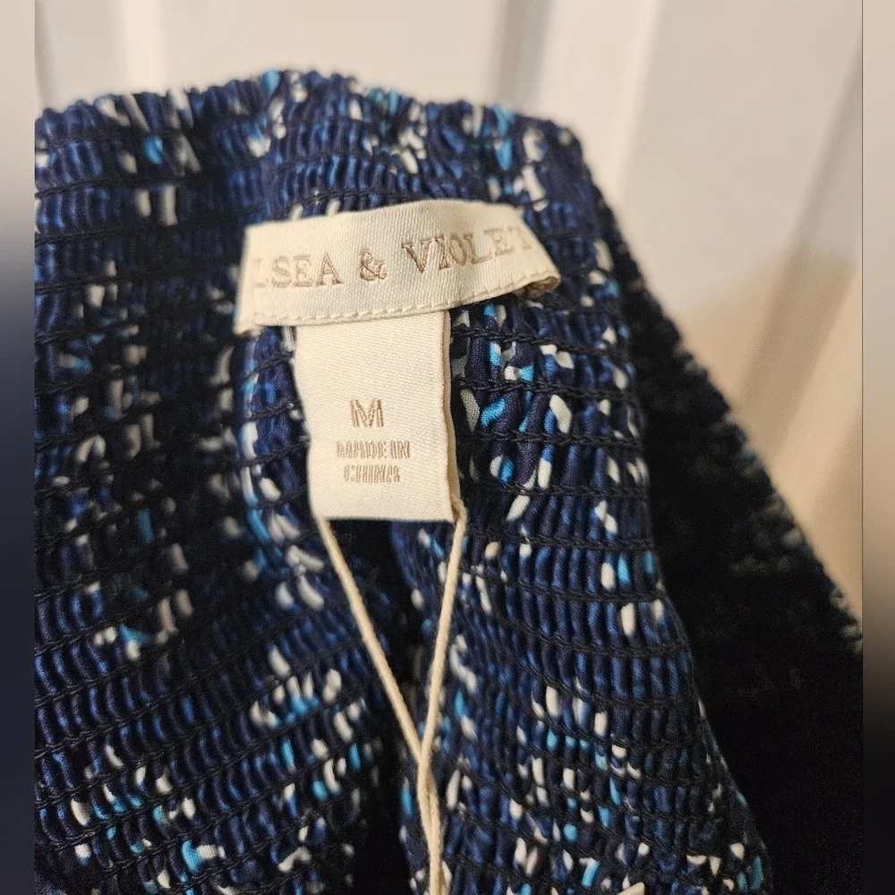NWT Chelsea & Violet Mayan Blue Paisley Tassel Mini Skirt